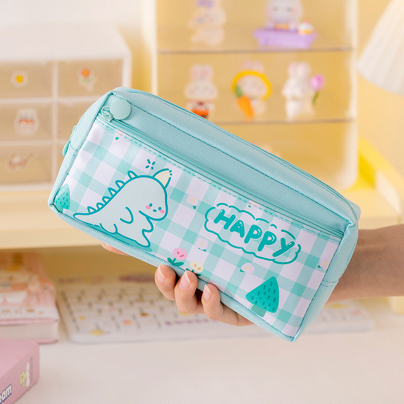 新款/大容量/笔袋白底实物图