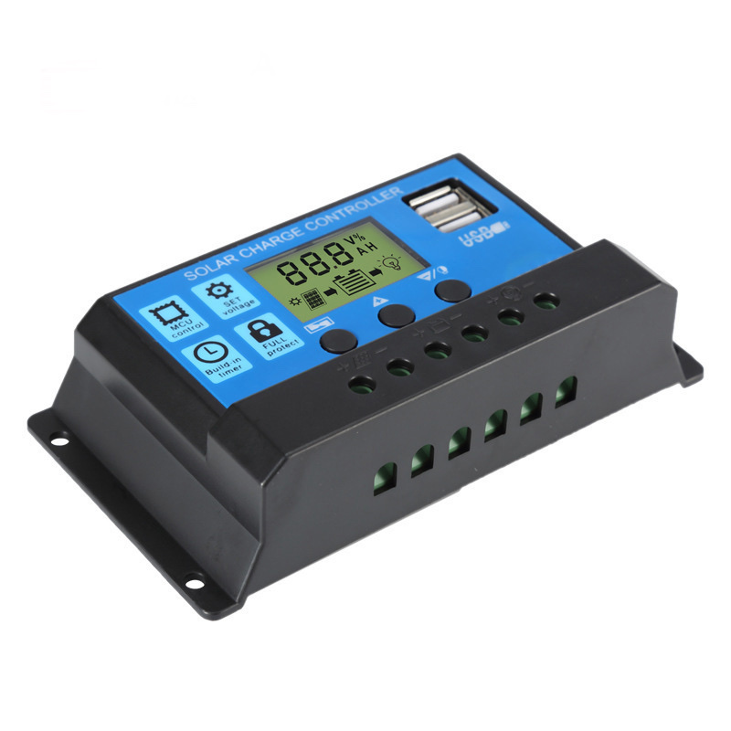 Solar Panel Controller 10Ah20ah30ah-12V/24V Controller Stabilizer Voltage Controller Photovoltaic Controller