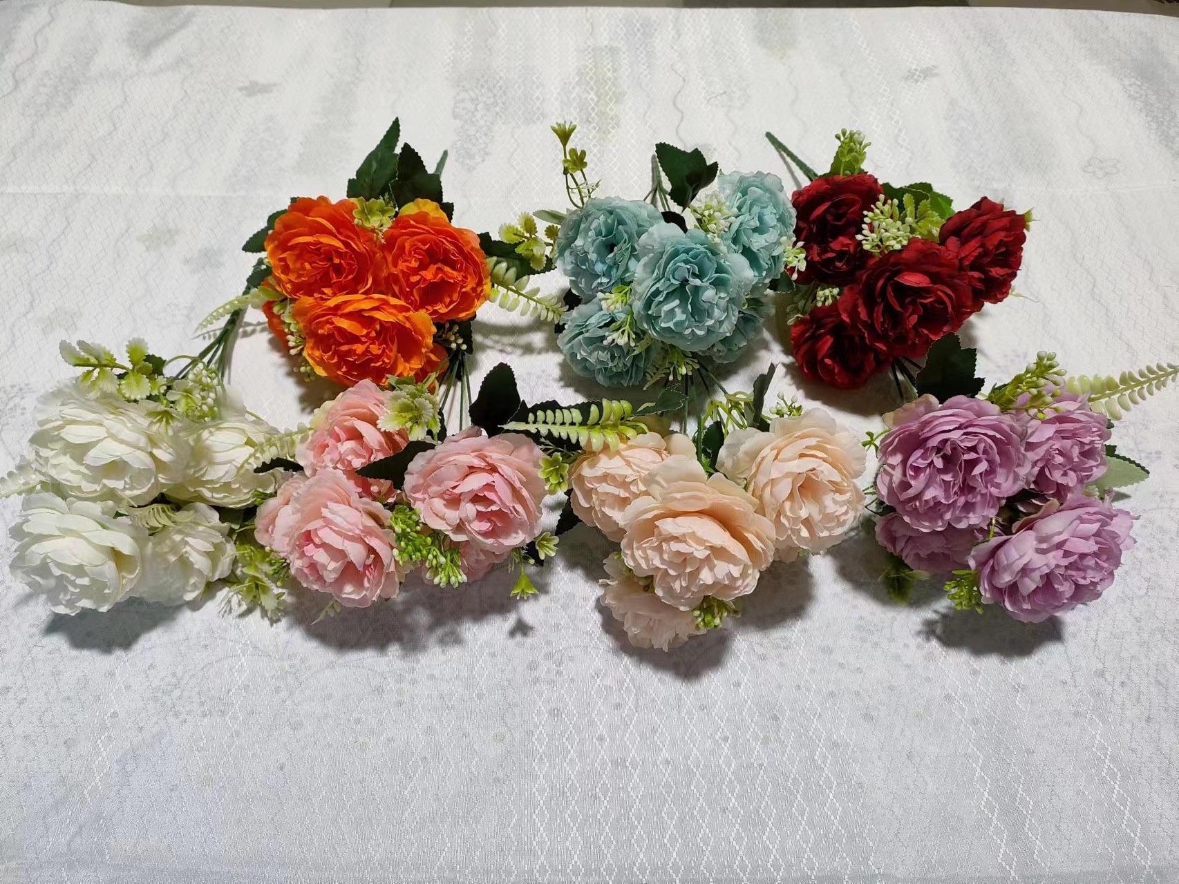 五头洋牡丹花婚庆仿真花玫瑰厂家批发