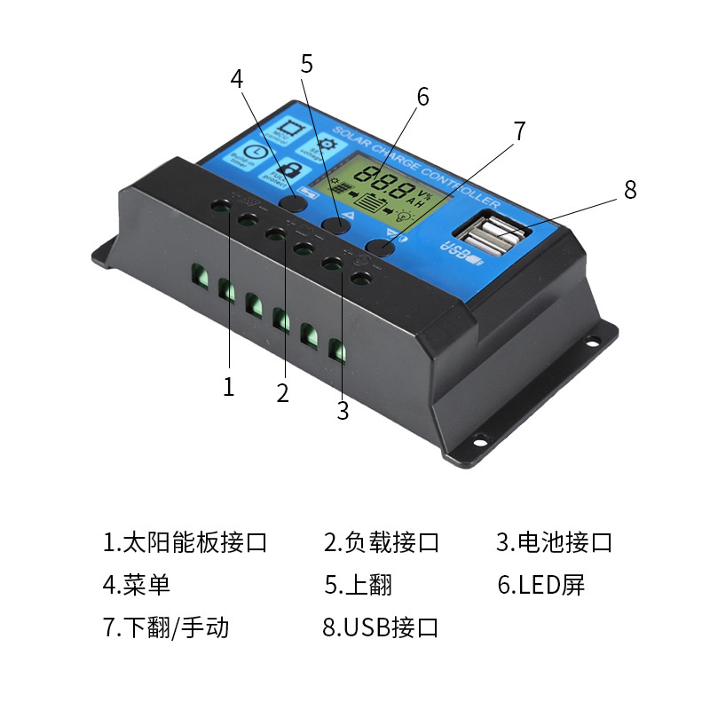 Mppt Controller Solar Panel Controller Outdoor Charging Panel Solar Folding Pack Controller Wholesale Mppt Specification drawing