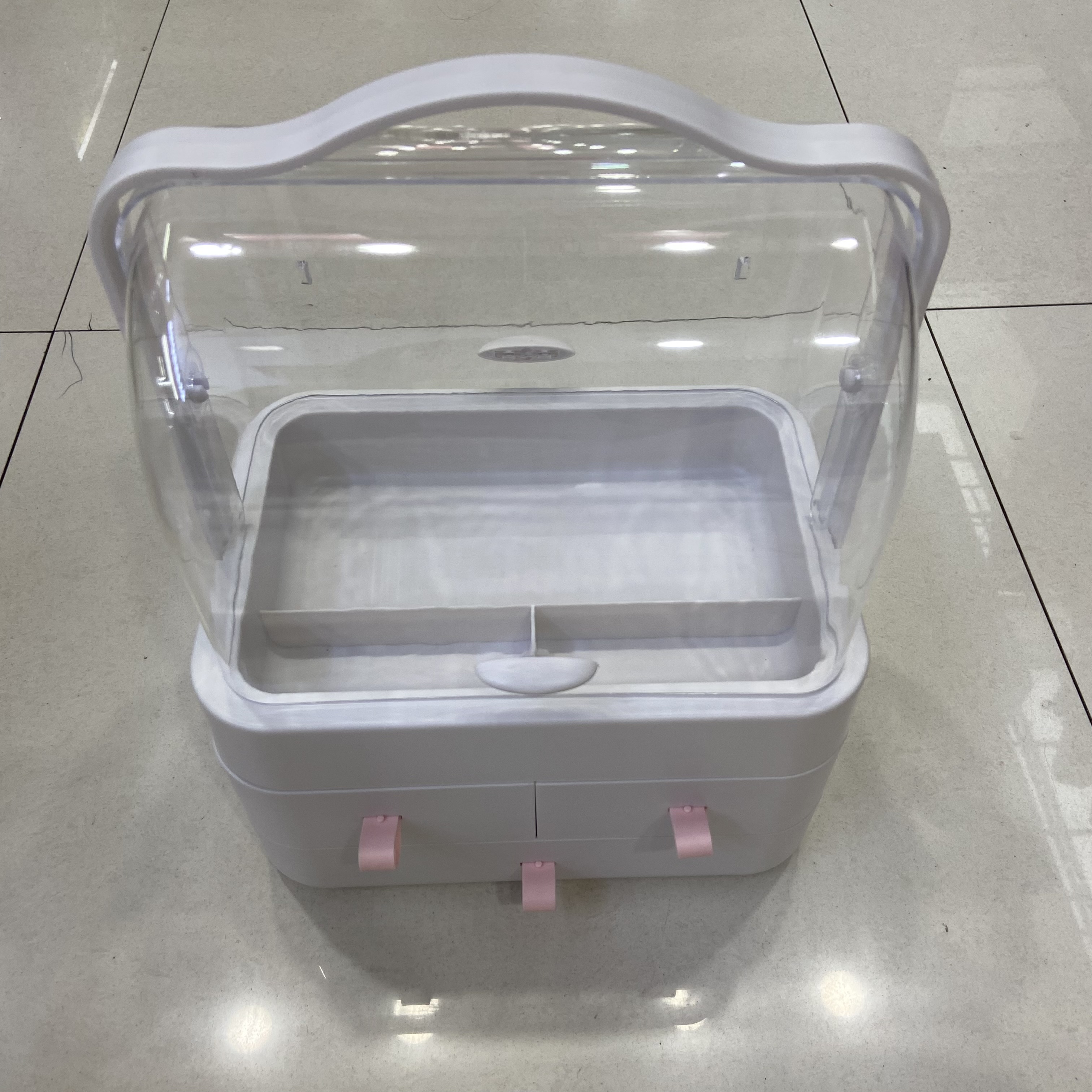 Transparent drawer-type cosmetic storage box, dressing table organization rack, desktop skin care product storage rack, dust-proof storage rack Item Picture
