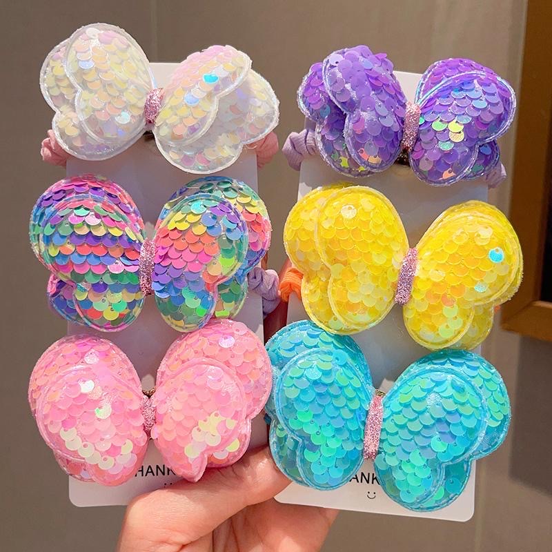 Children's Headband Sequin Bow Headband Baby Hair Band Girls Do Not Hurt Hair High Ponytail Rubber Band Headband Application Scenario