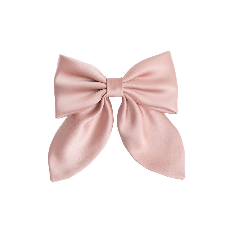 High-end silk satin large bow hair clips, girls' hair accessories, children's duckbill clips, headwear, and adult hair clips on the top of the back of the head Item Picture