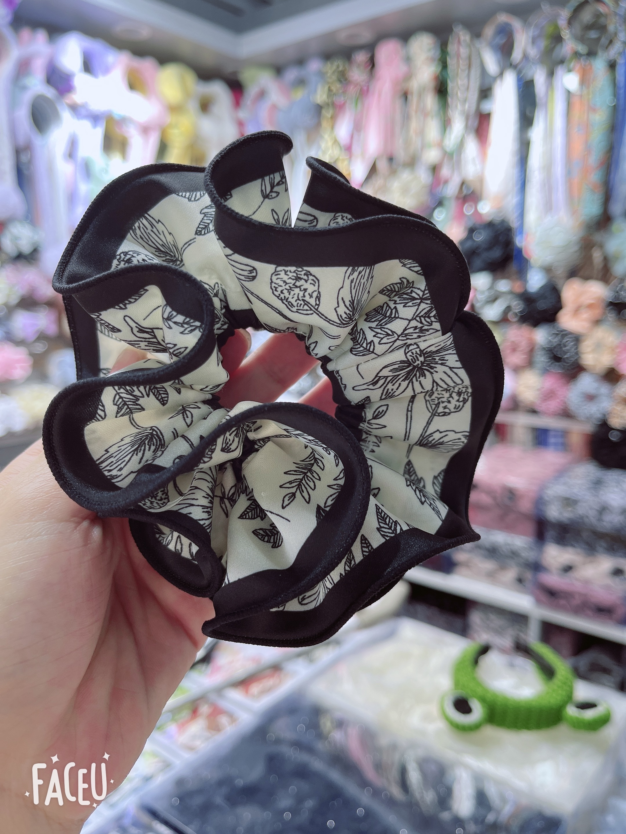 Korean-style elegant double-sided large intestine circles, low ponytail, bun hairstyle Specification image