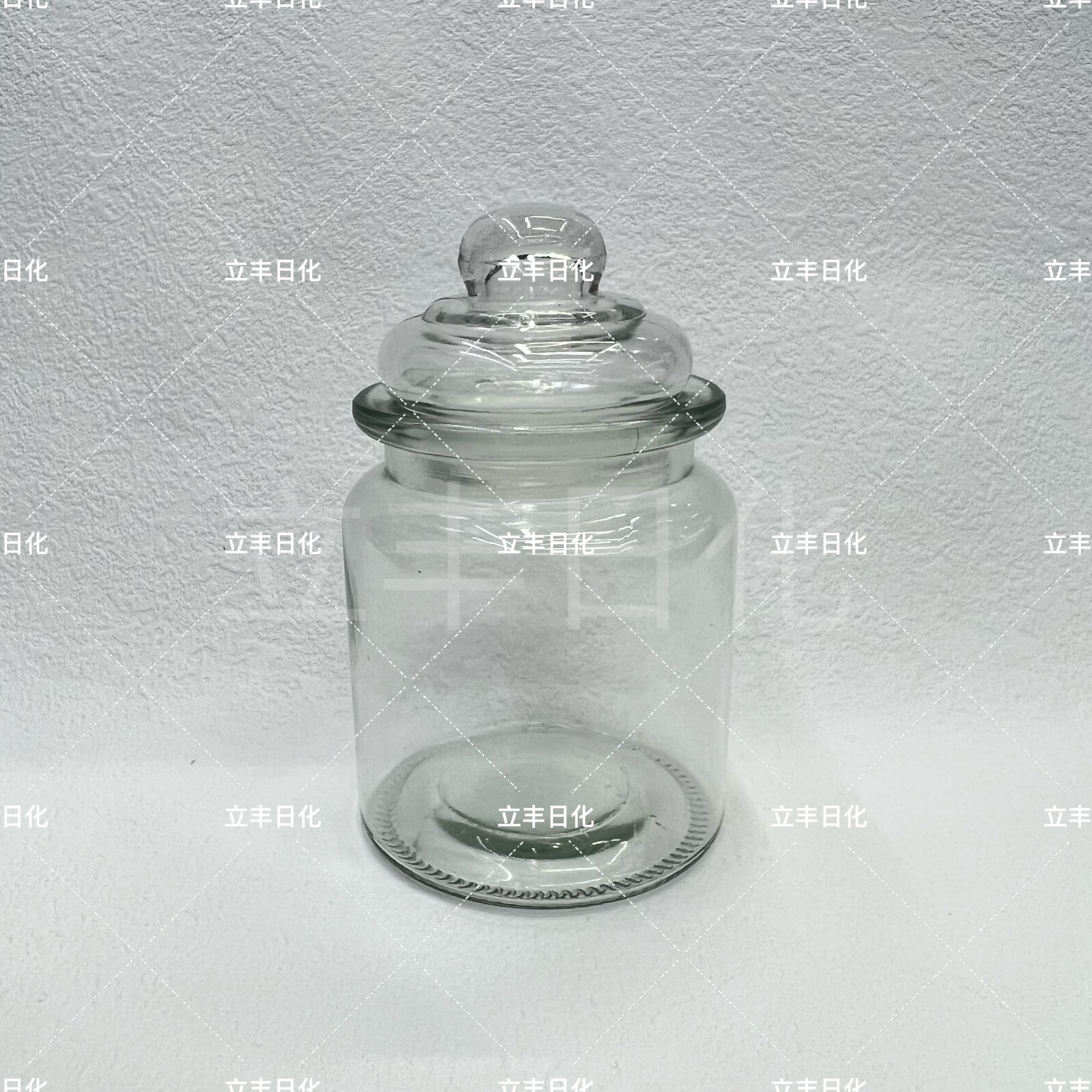 玻璃储物罐糖果瓶子玻璃盖圆瓶