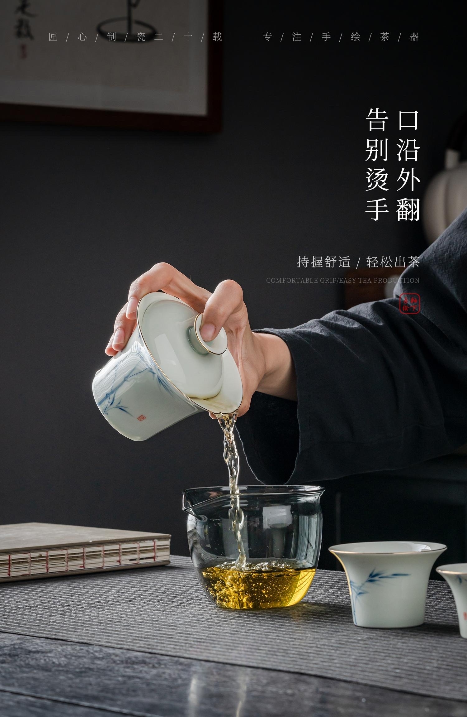 Yingping Travel Tea Set, High-Grade Sheep Fat Jade Pottery Li Home Specification drawing