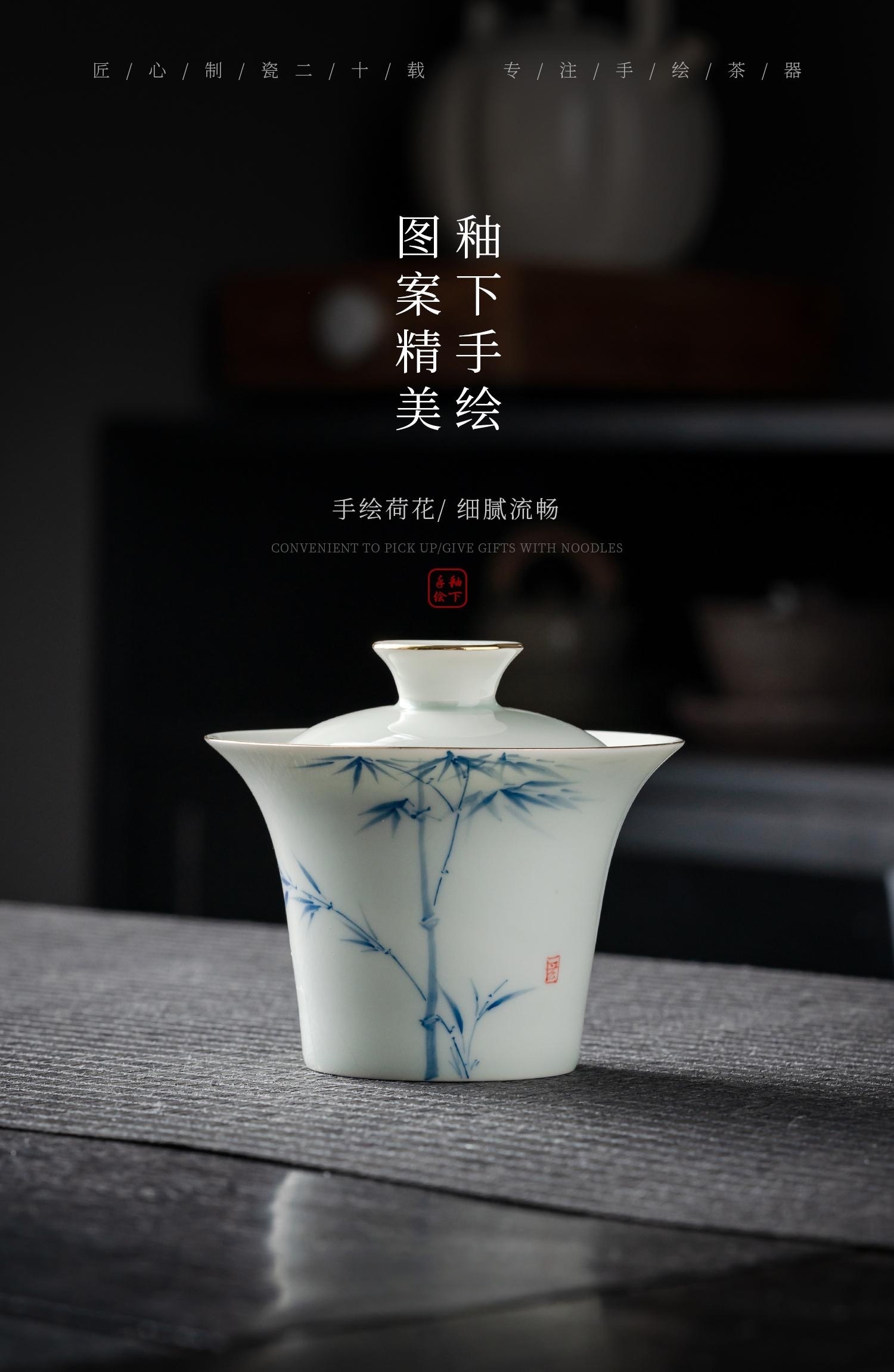 Yingping Travel Tea Set, High-Grade Sheep Fat Jade Pottery Li Home Application Scenario