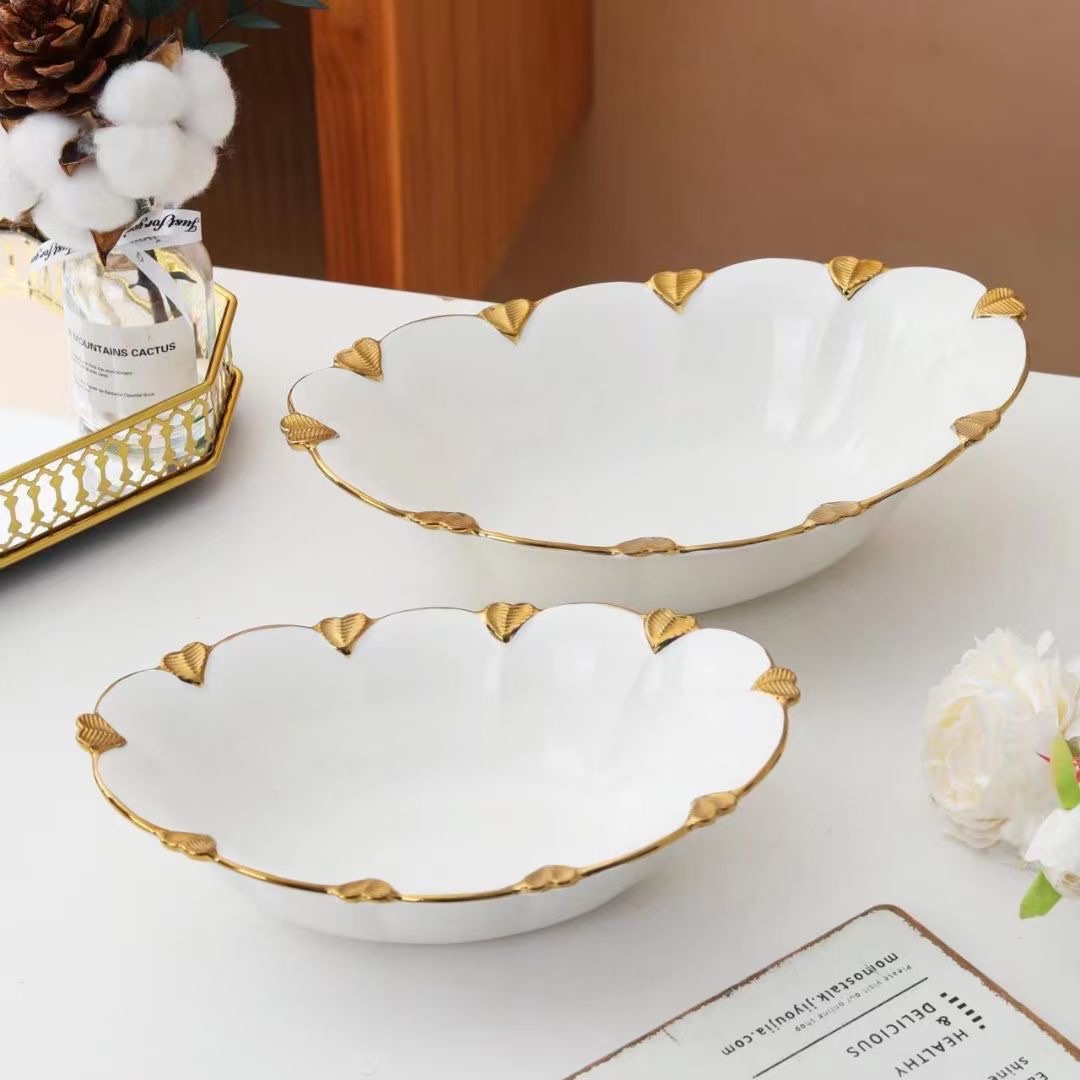 European-style electroplated heart-shaped series tableware Application Scenario