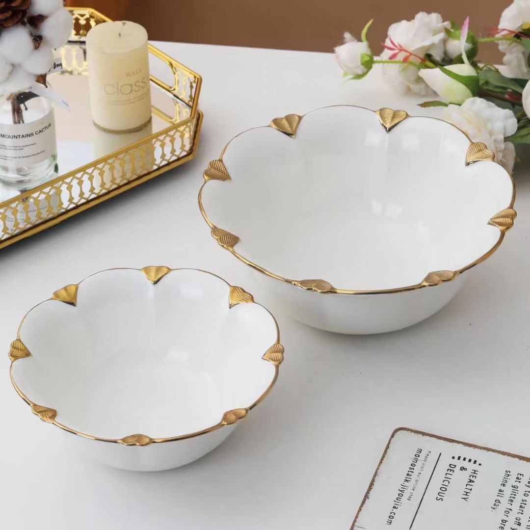 European-style electroplated heart-shaped series tableware Item Picture