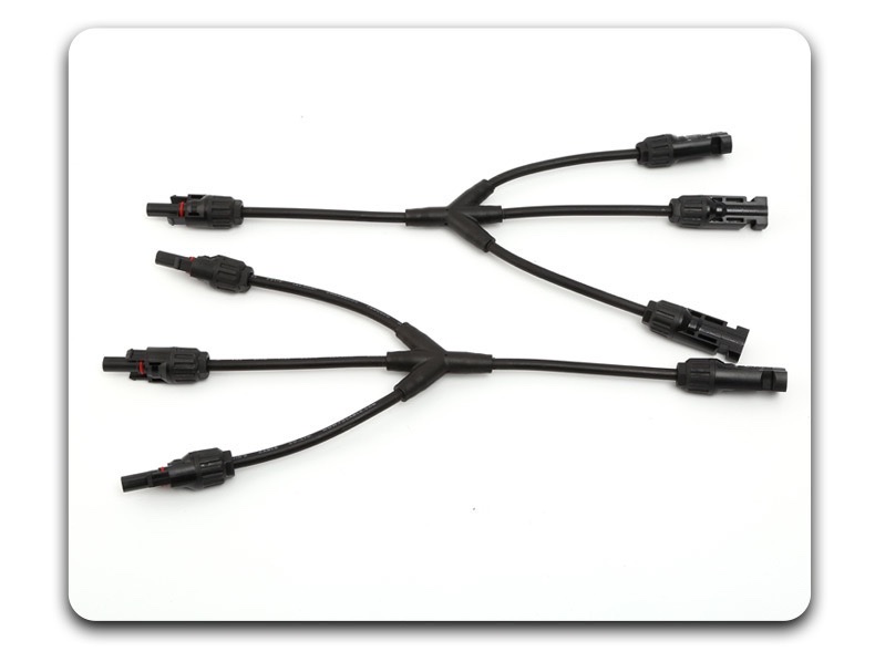 Mc4 Photovoltaic Connector Y Type Four One Place Three Solar Panel Assembly Series Connector Male And Female Head Plug