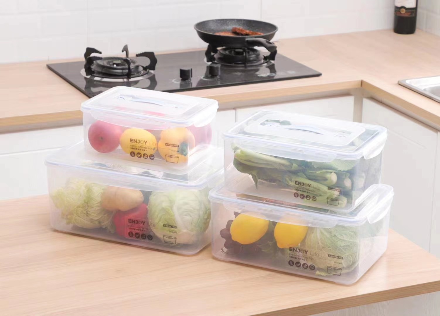 四件套高透明保鲜盒4.5L/7L/10.5L/14.5L