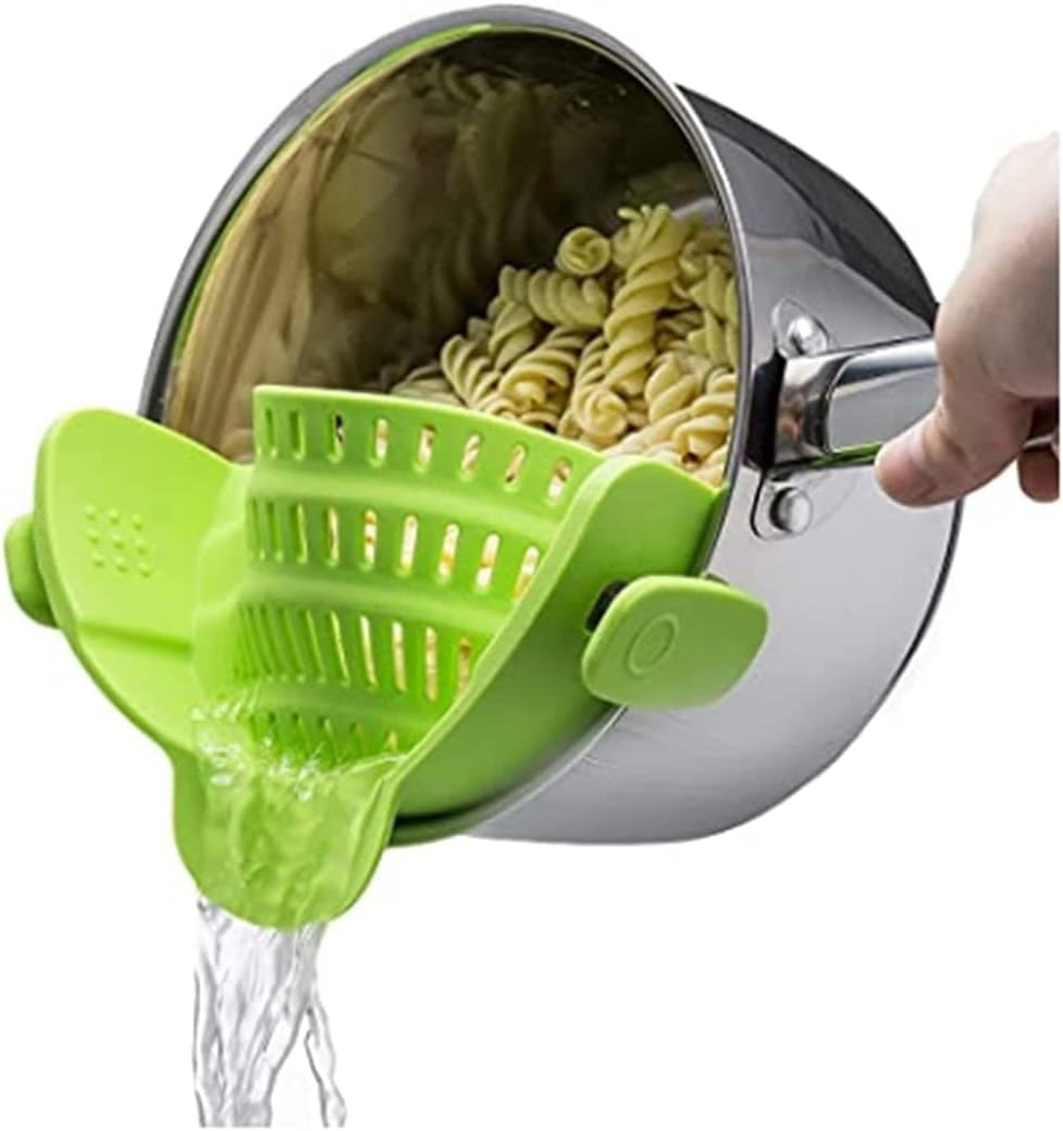 Wide-mouthed silicone water drain, pot edge water drain, household noodles, vegetables, pouring, filtering, anti-spillage and leakage water filter Item Picture