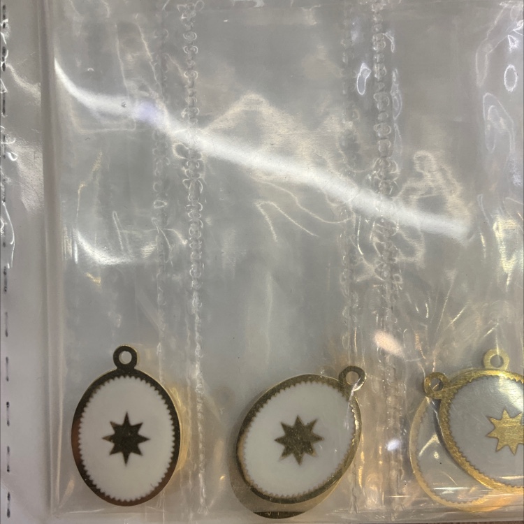 不锈钢保色椭圆简约糖果色滴油吊坠 可做耳饰项链手链精美不掉色挂件