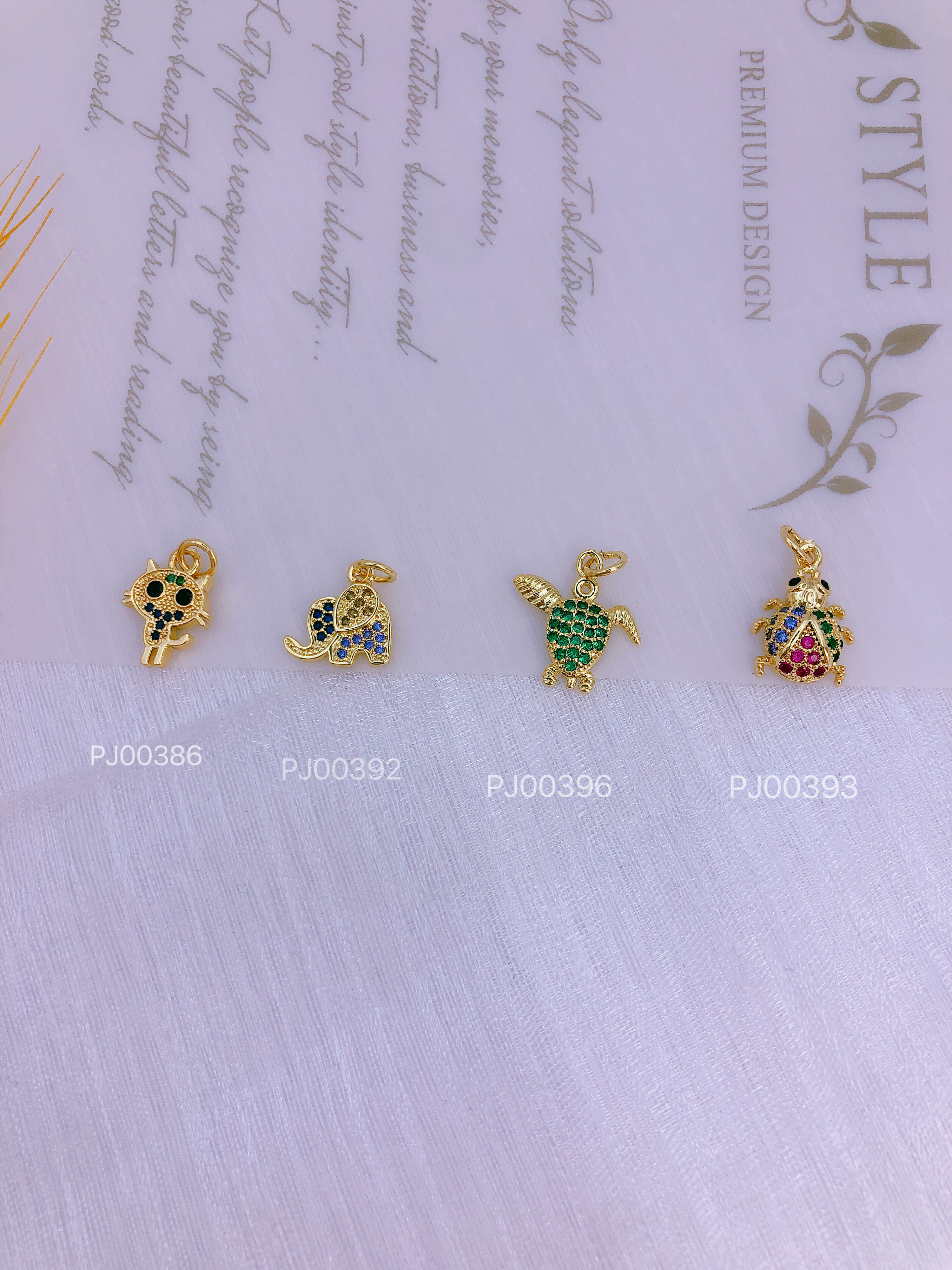 Cross border jewelry micro inlaid small accessories copper gold plating