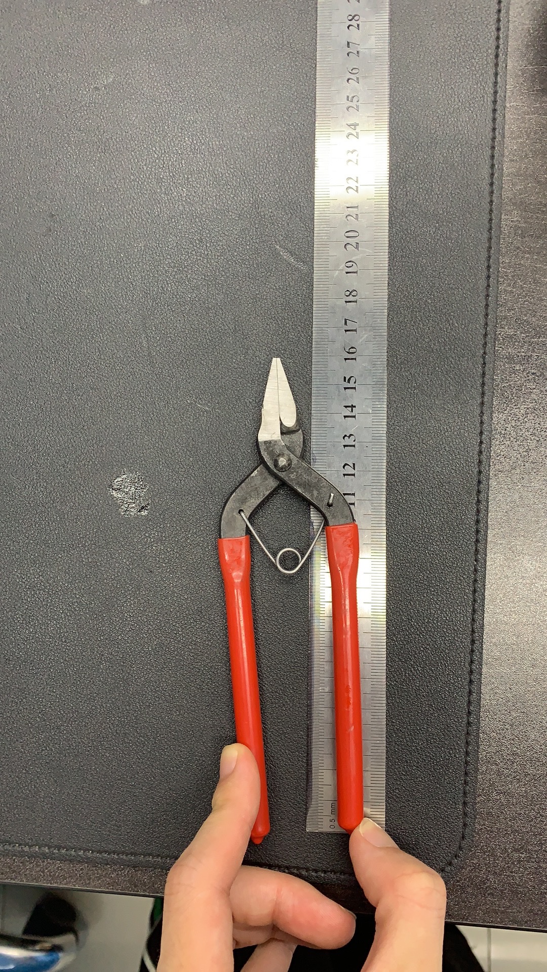 6-inch spring flat pliers, red-handled hanging ring pliers, red-handled spring flat pliers, flat pliers, DIY spring by hand, handcrafted, hanging ring details Picture