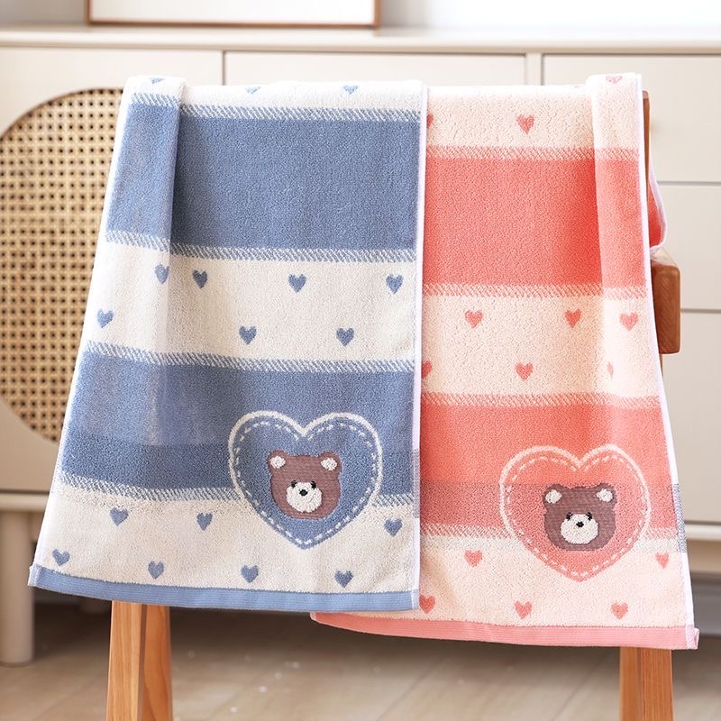 Children's towels, pure cotton, absorbent and non-shedding, adult face towels, soft and cartoonish, cute for both boys and girls at home