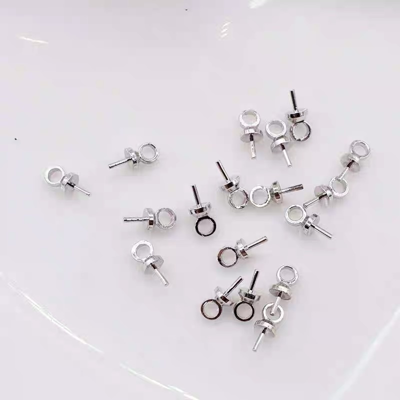 3-8mm pearl pendant, empty stand, sheep's eye needle, copper pearl pendant head, diy jewelry accessory materials Specification image
