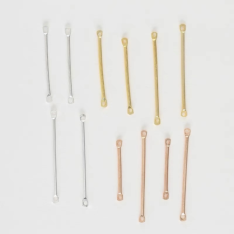 diy handmade minimalist earrings, stud earrings, jewelry accessories, tassel materials, and ear sticks with double-hole round connecting rods