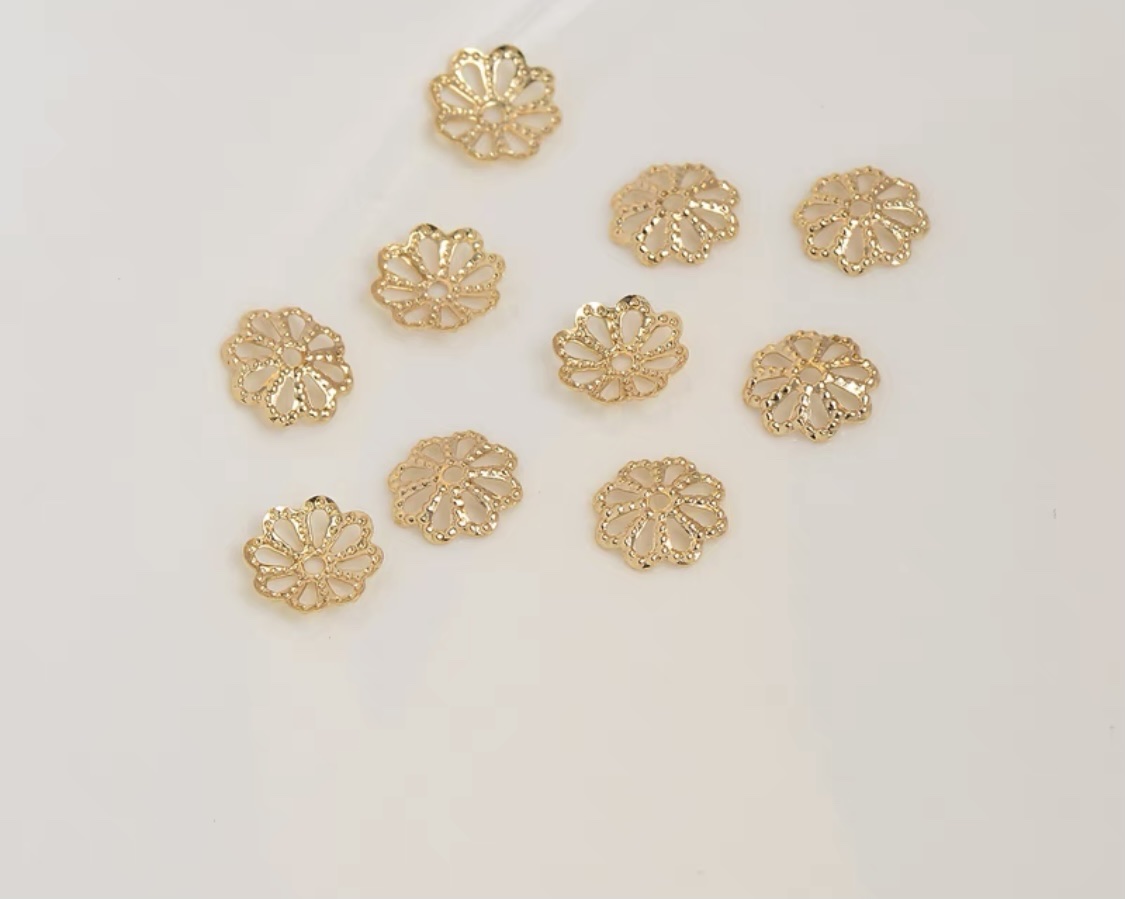 diy jewelry accessories: flower stamens, flower centers, flower petals, flower hats, flower stands, and iron sheets details Picture