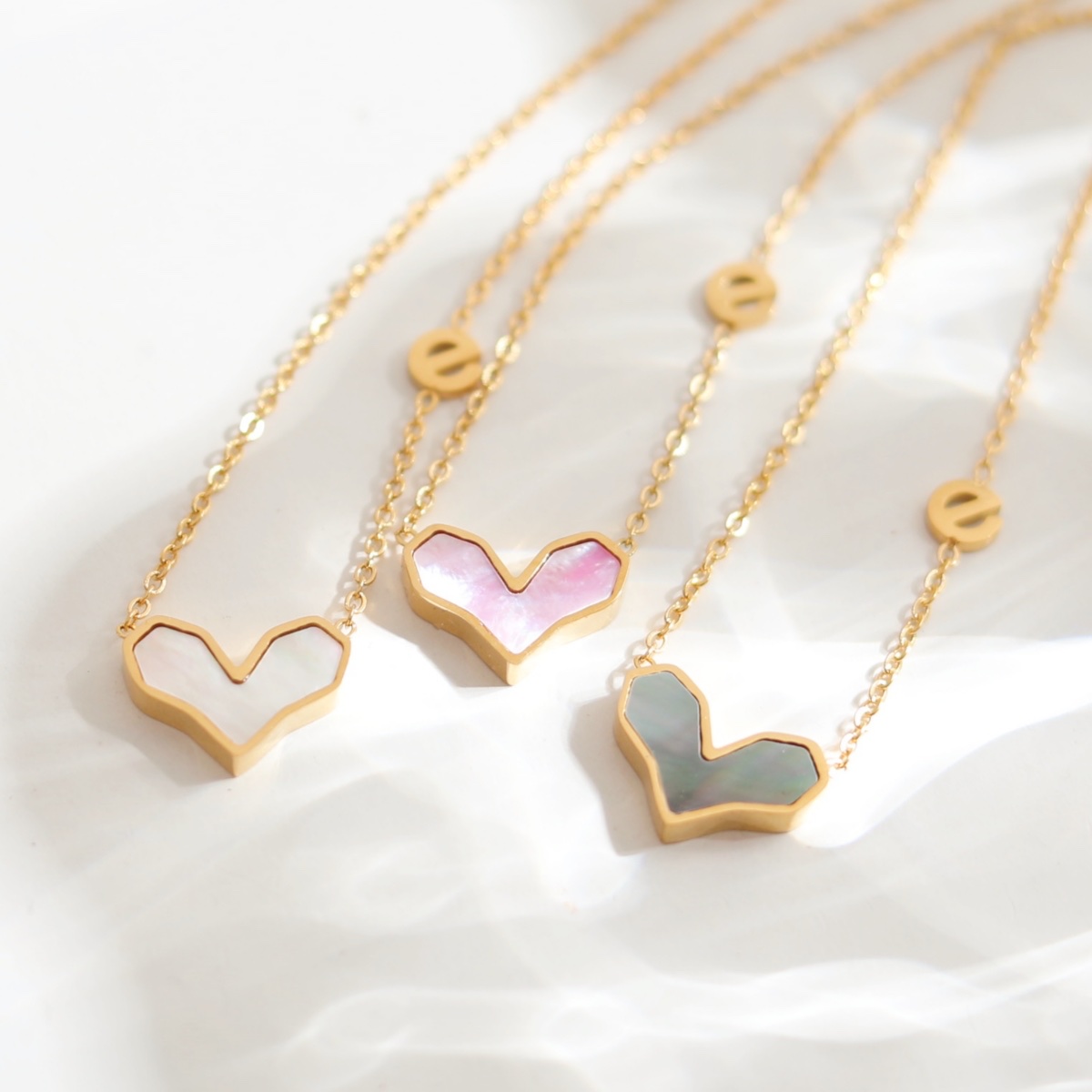 贝壳爱心 钛钢项链尤伊钛钢项链尤伊 钢饰尤伊钢饰详情1