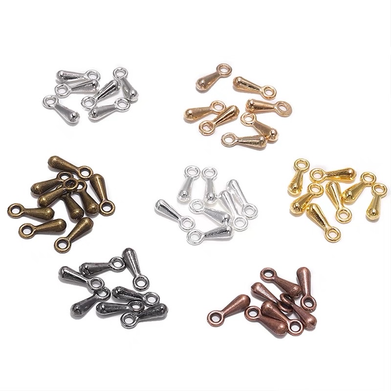 kc/ White k large and small alloy tail chain, extension chain, water drop pendant, DIY hairpin, bracelet, necklace accessory material Specification image