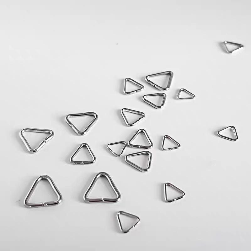 diy jewelry accessories for triangular rings, triangular buckles, small hooks, connecting buckles and couplings