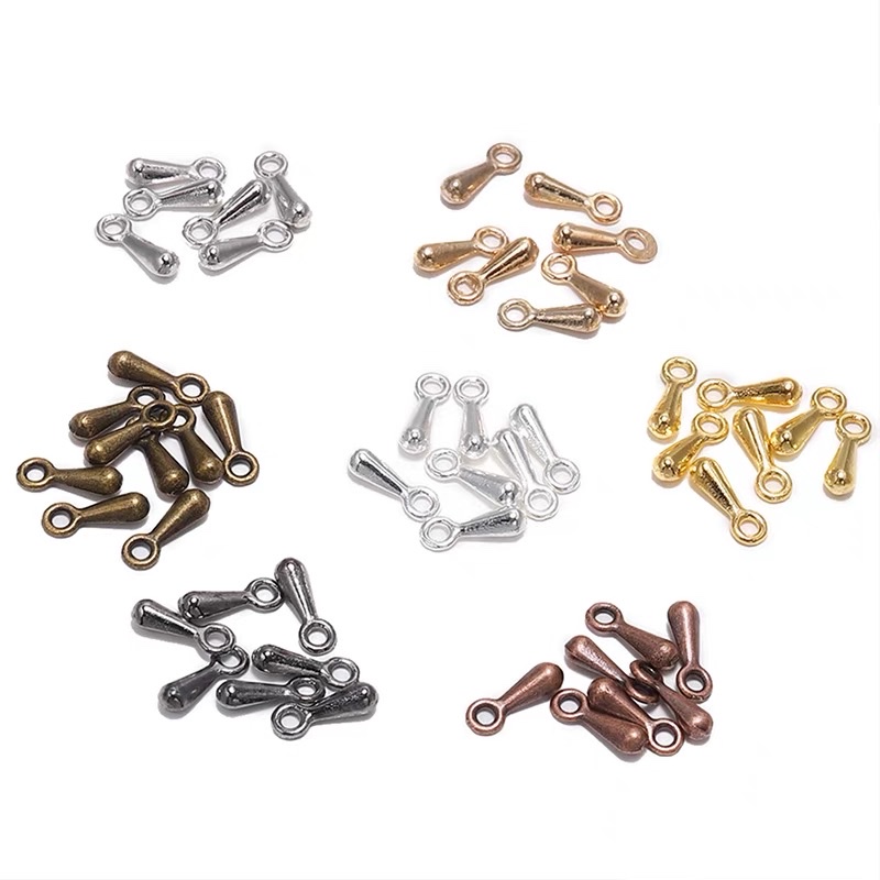 kc/ White k large and small alloy tail chain, extension chain, water drop pendant, DIY hairpin, bracelet, necklace accessory material