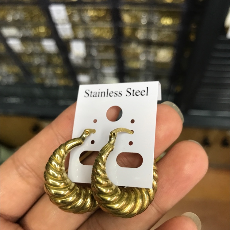 扭纹双头空心耳环