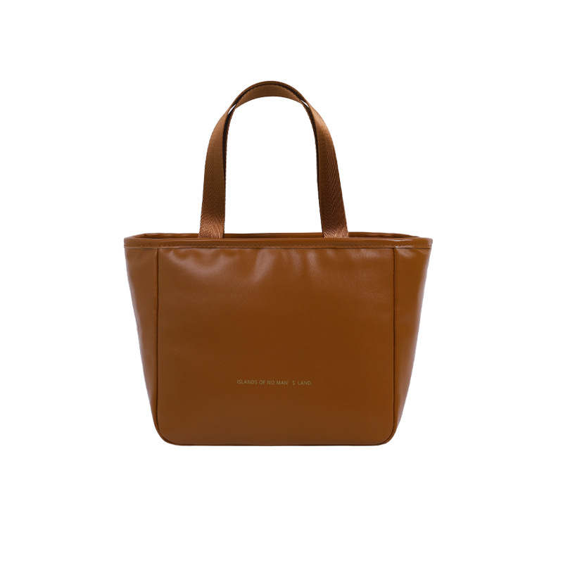 Wholesale of new large-capacity pu insulated bags, waterproof and insulated aluminum foil portable lunch boxes, bags, bento bags and lunch bags details Picture