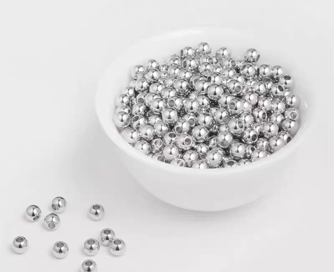 Color-preserving dispersion beads, iron beads, round beads, gold beads, spacer beads, DIY bracelets, necklaces, beaded jewelry materials and accessories