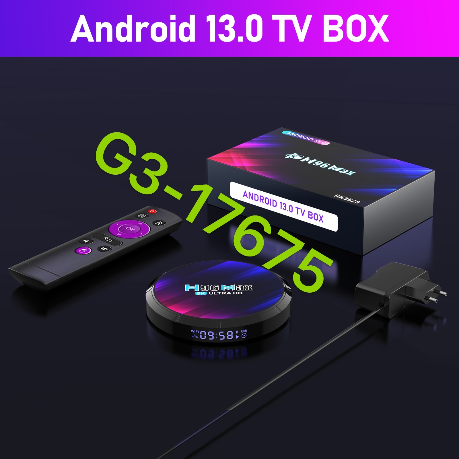 H96MAX RK3528安卓机顶盒电视盒子TVBOXAndroidbox
