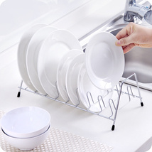 不锈钢厨房单层碟架沥水碗碟架单层碗架 多功能碗碟架 盘碗收纳架
