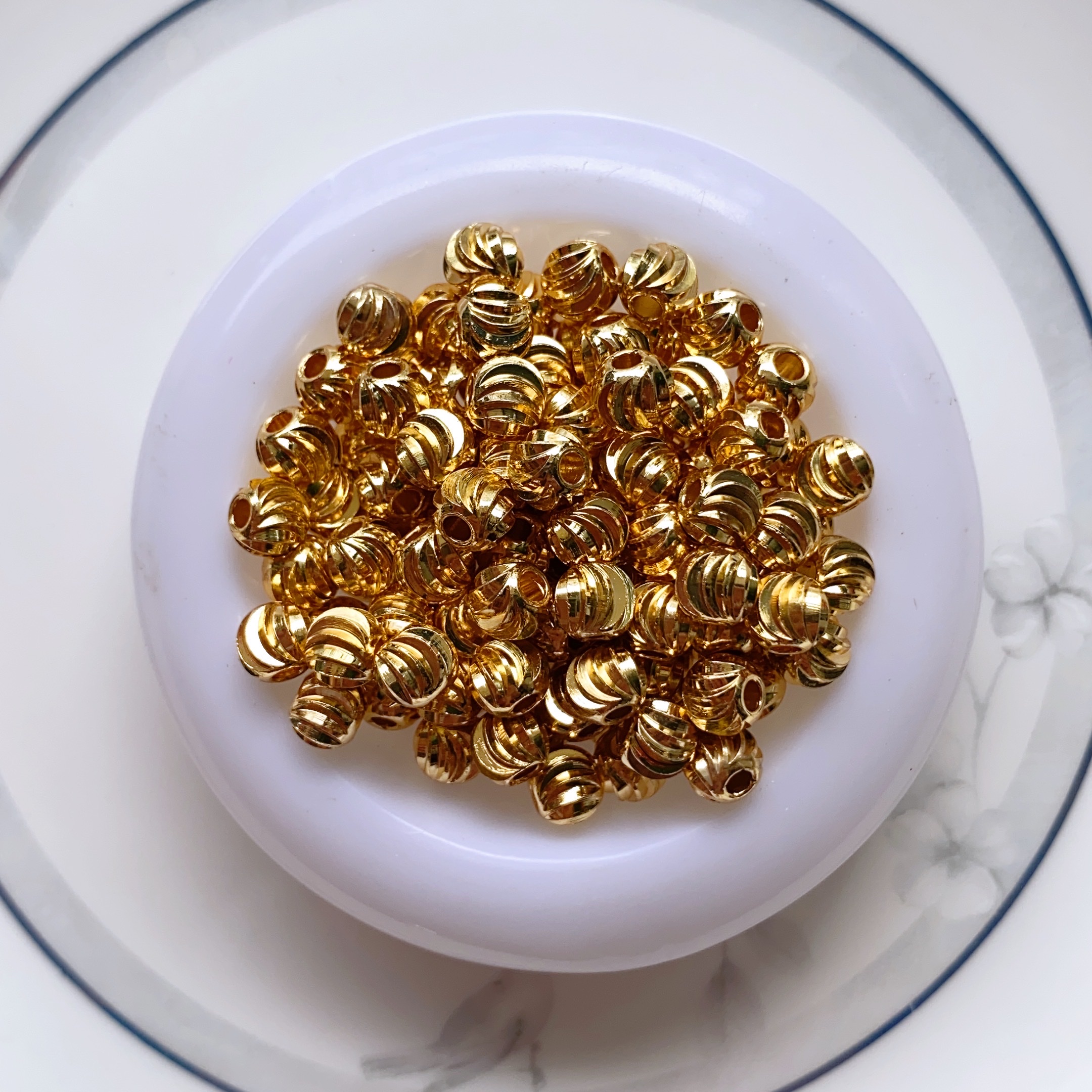 Copper-plated real gold high color retention electroplated watermelon beads 11 Specification image