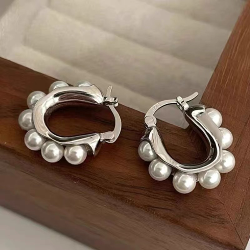 2023年珍珠耳扣耳饰耳坠耳环女