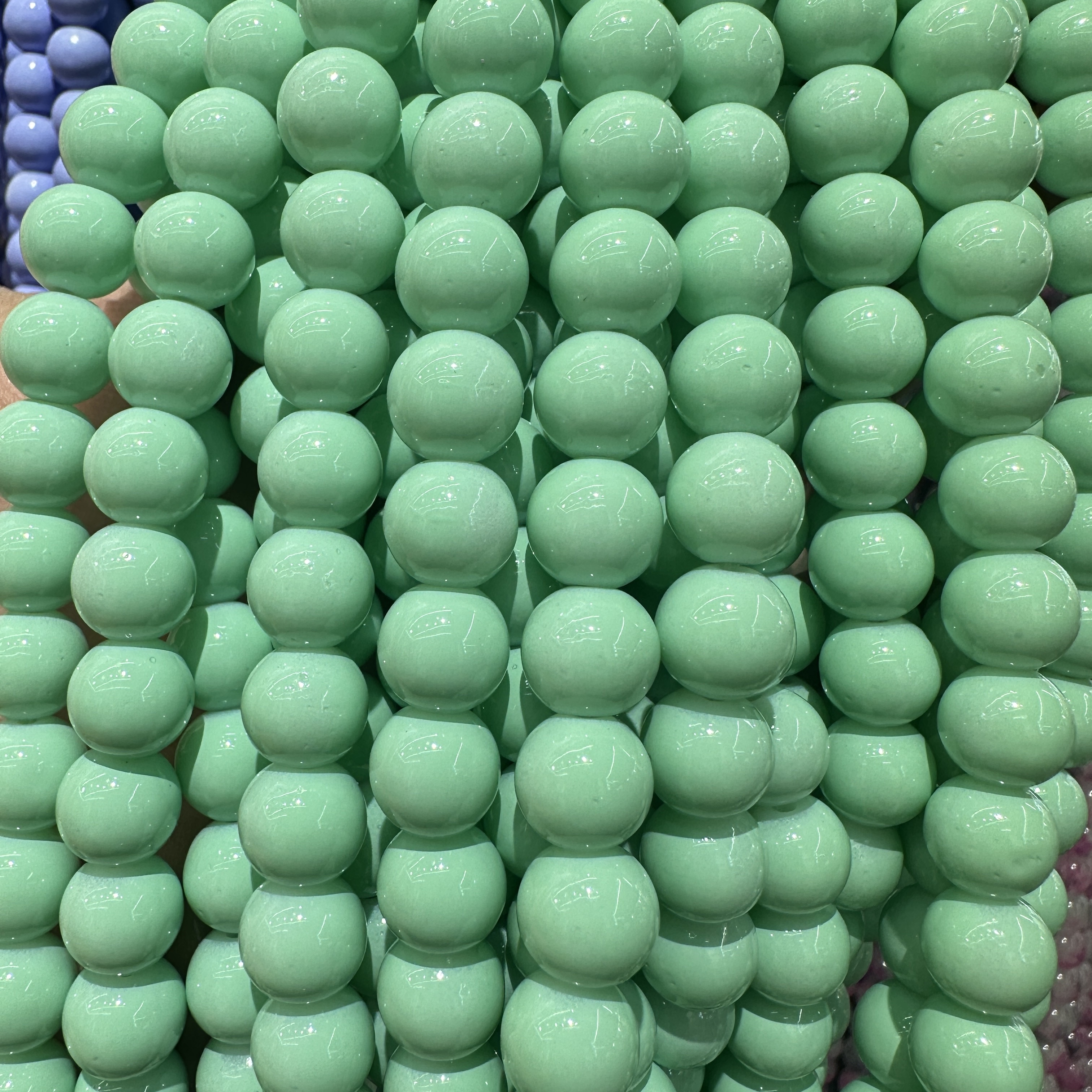 10mm new cream monochrome porcelain beads, glass beads, string beads, loose beads, glass beads, handcrafted diy bracelet accessory.