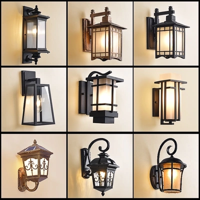 Outdoor Wall Light Waterproof Balcony Exterior Wall Creative Villa Staircase Door Corridor Outdoor New Chinese Courtyard