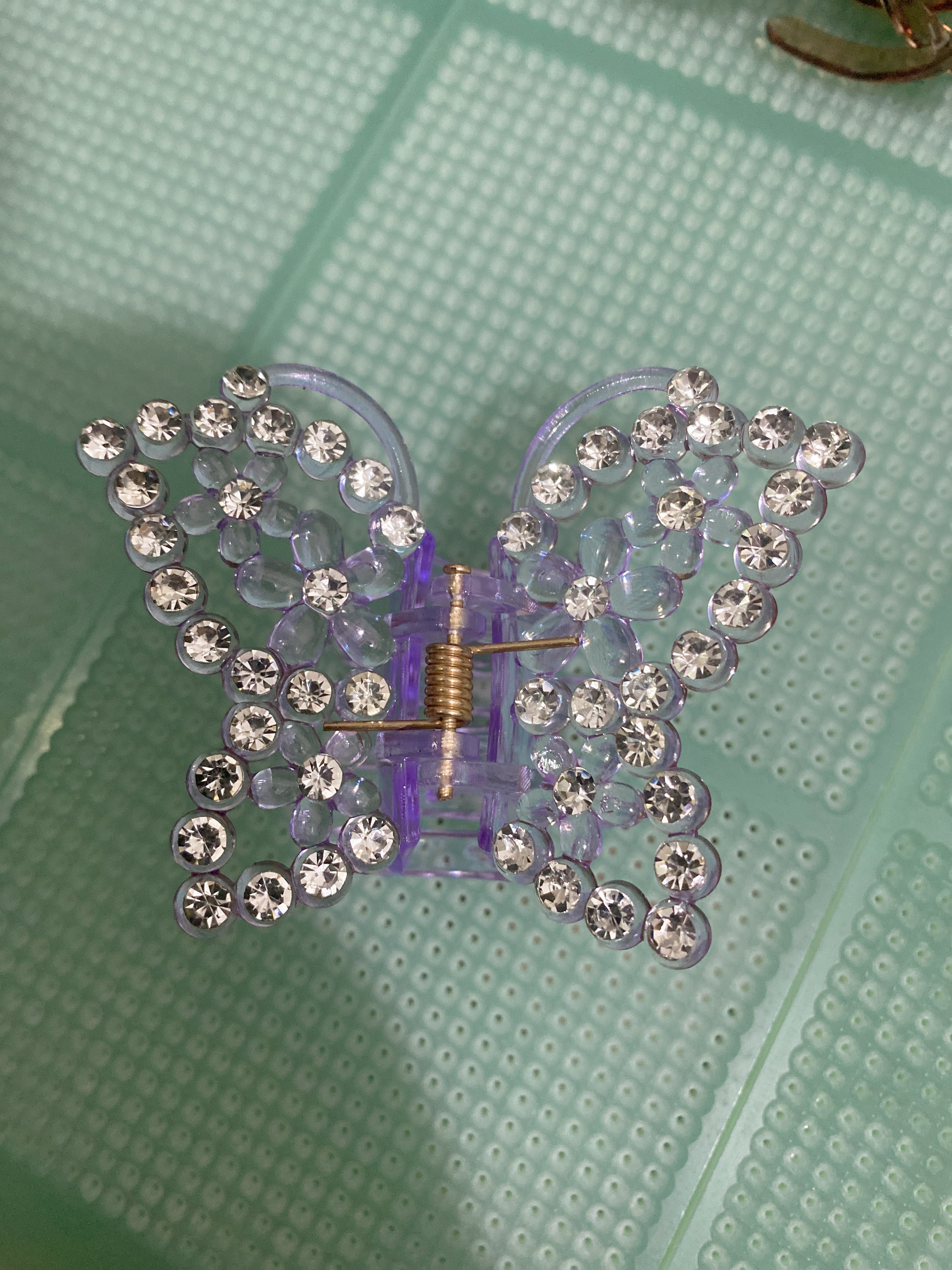 发爪/网红爆款/镶钻抓夹白底实物图