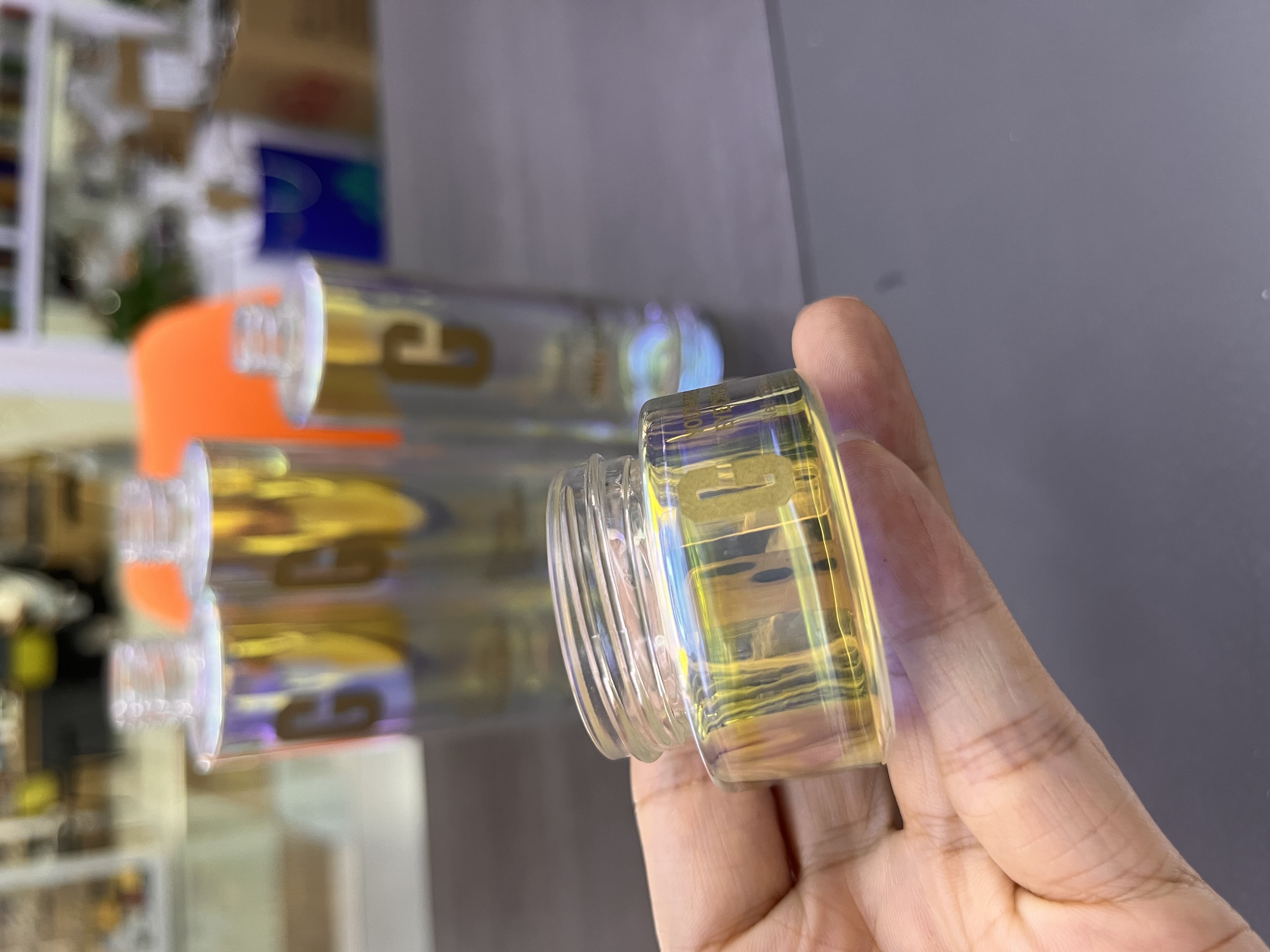 Houde glass straight round bottle, screw-top lotion bottle, electroplated color light one-color logo cream bottle, 50ml, 100ml, 20ml, 30ml details Picture