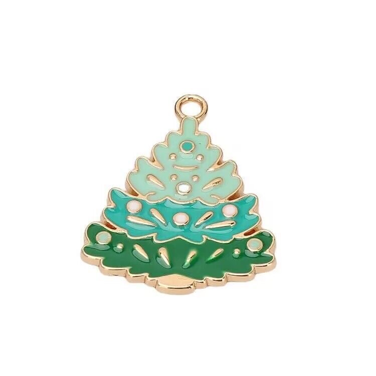 Cross-border 2023 New Christmas Series: Christmas Tree, heart-shaped gloves, oil-dripping mobile phone, keychain, necklace, accessory, Pendant Specification image