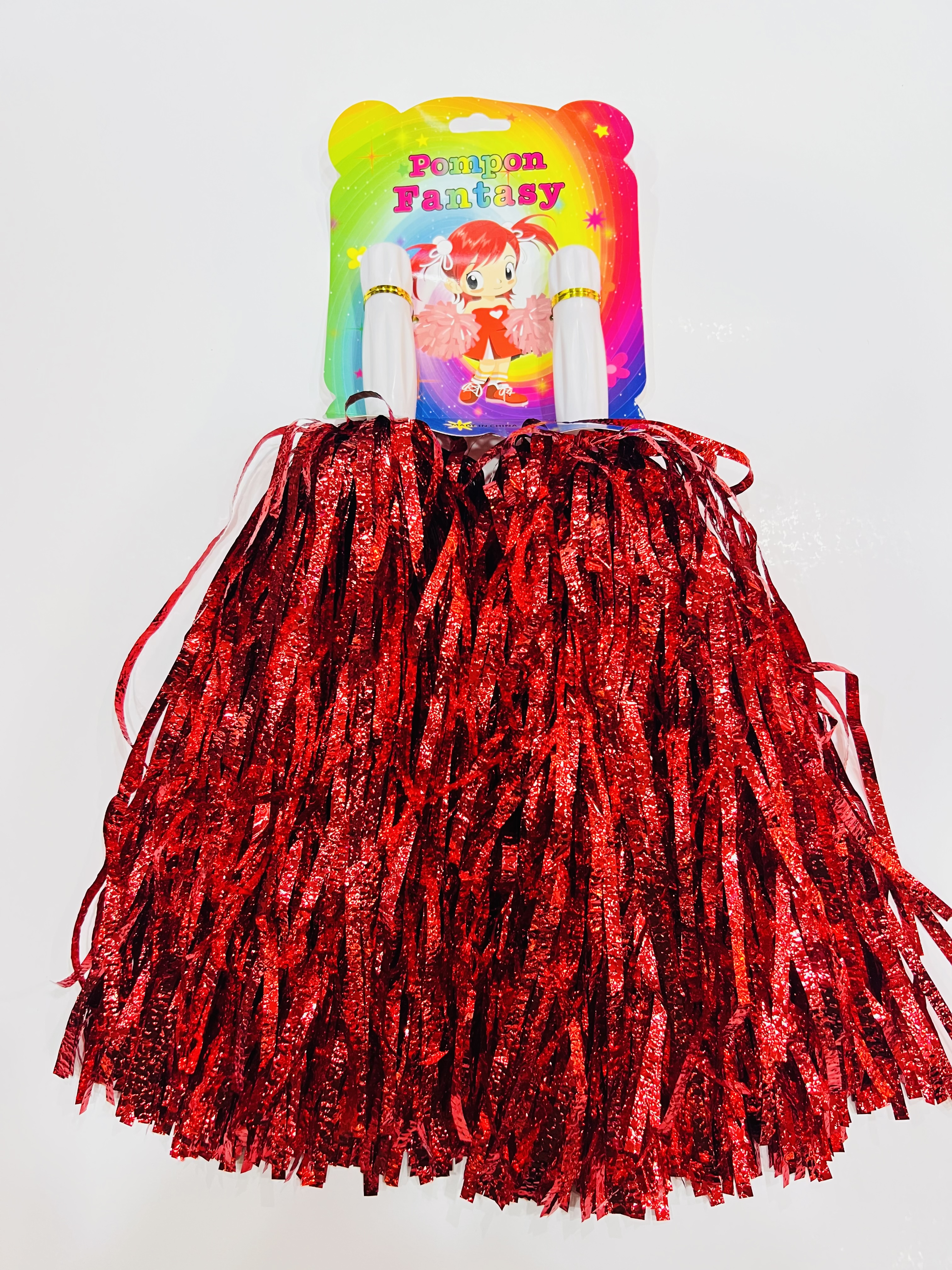 手摇花/啦啦队/花球白底实物图