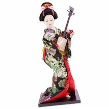 12寸日本人形带琴：日本制造12寸可爱人形携带小提琴套装