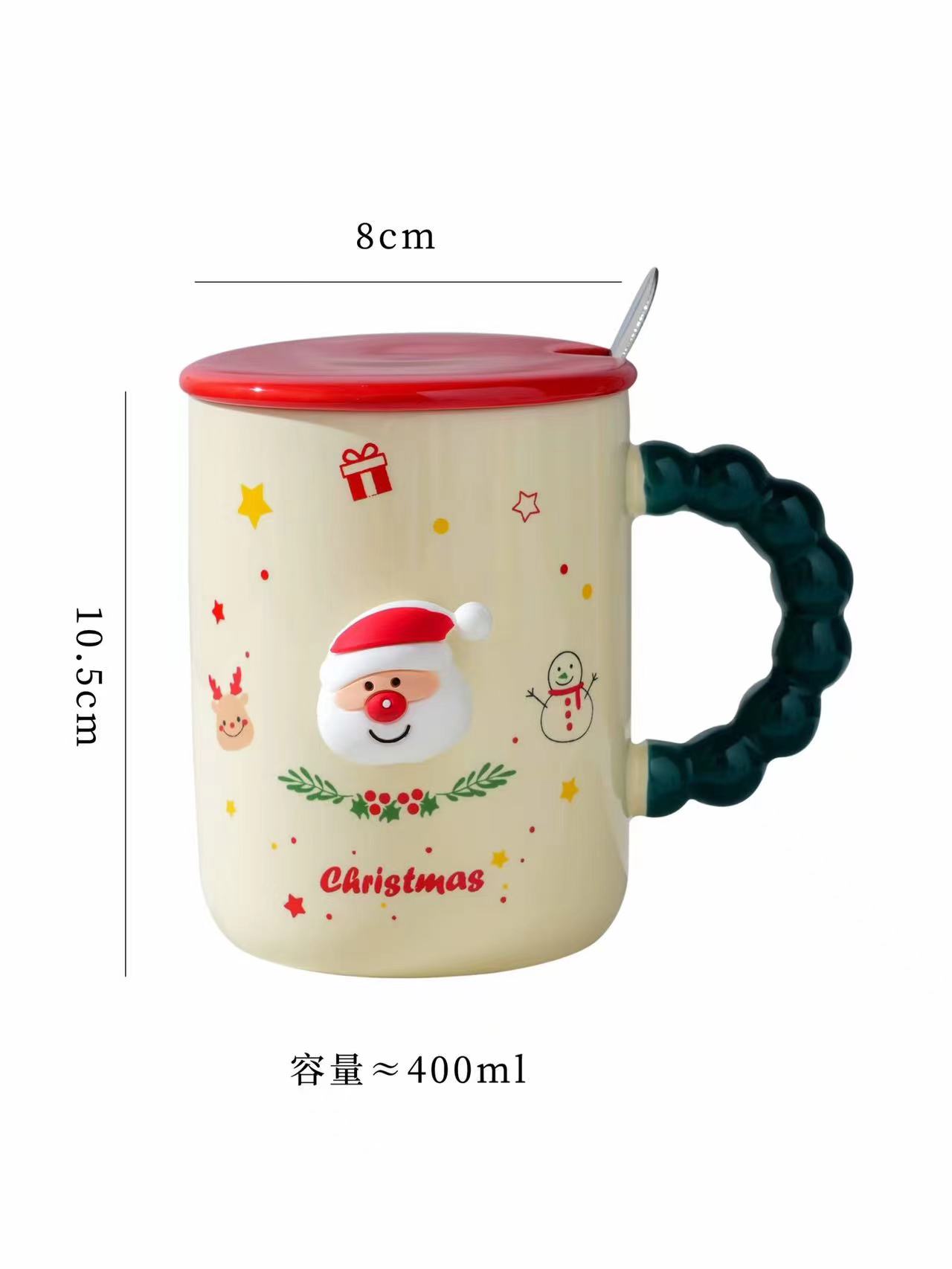  杯子圣诞节陶瓷杯创意礼品定制log星巴克杯子圣诞马克杯陶瓷杯ins北欧风家用陶瓷杯漱口杯牛奶杯广告杯咖啡杯详情8
