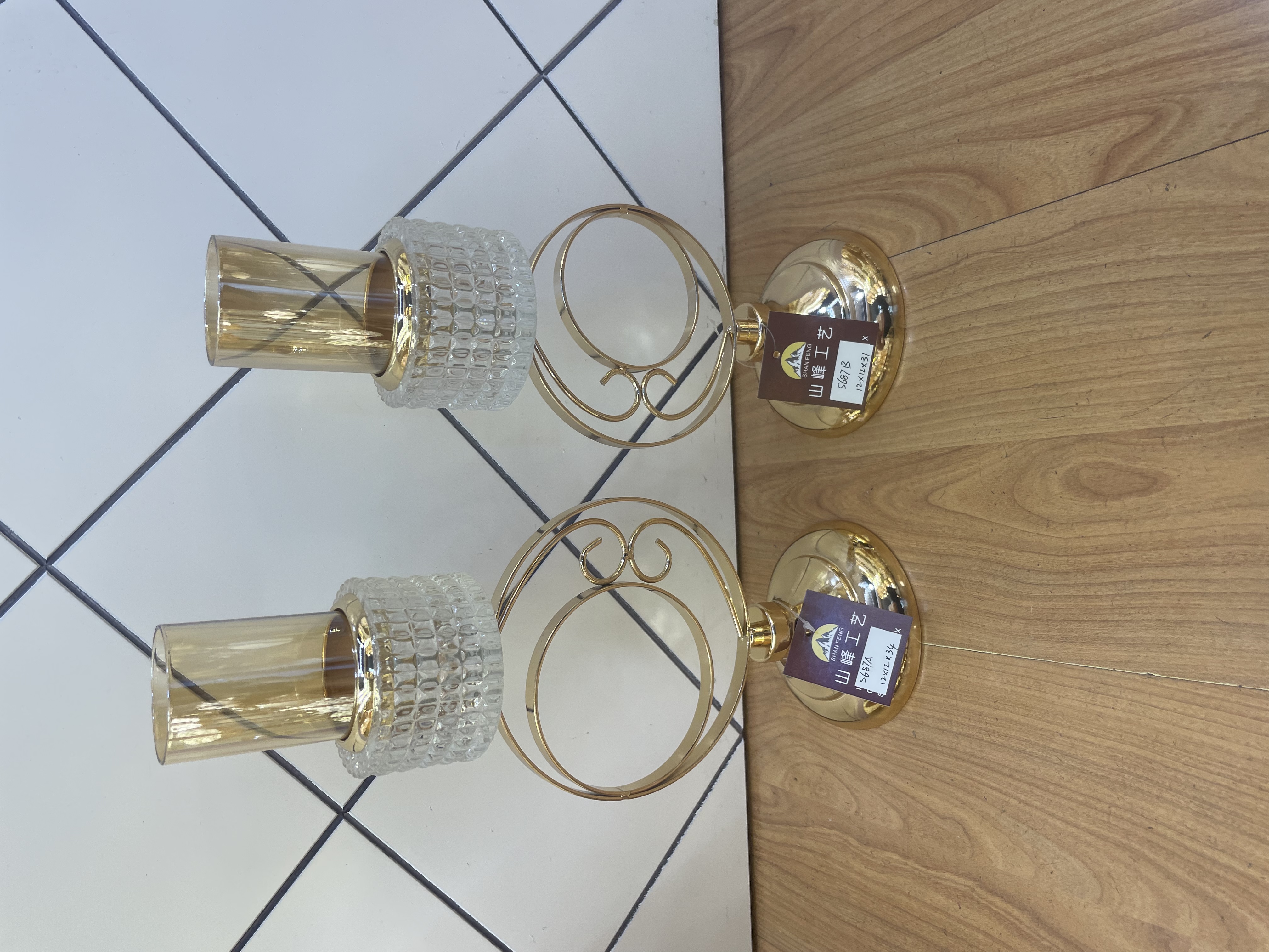 S687A金属烛台 合金烛台 水晶烛台 玻璃烛台家居装饰品装饰工艺品