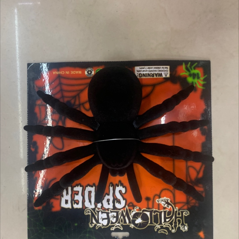 万圣节植绒蜘蛛，派对用品，道具，新奇特玩具