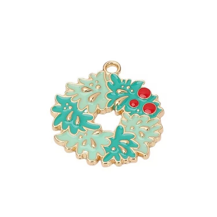 Cross-border 2023 New Christmas Series: Christmas Tree, heart-shaped gloves, oil-dripping mobile phone, keychain, necklace, accessory, Pendant Application Scenario