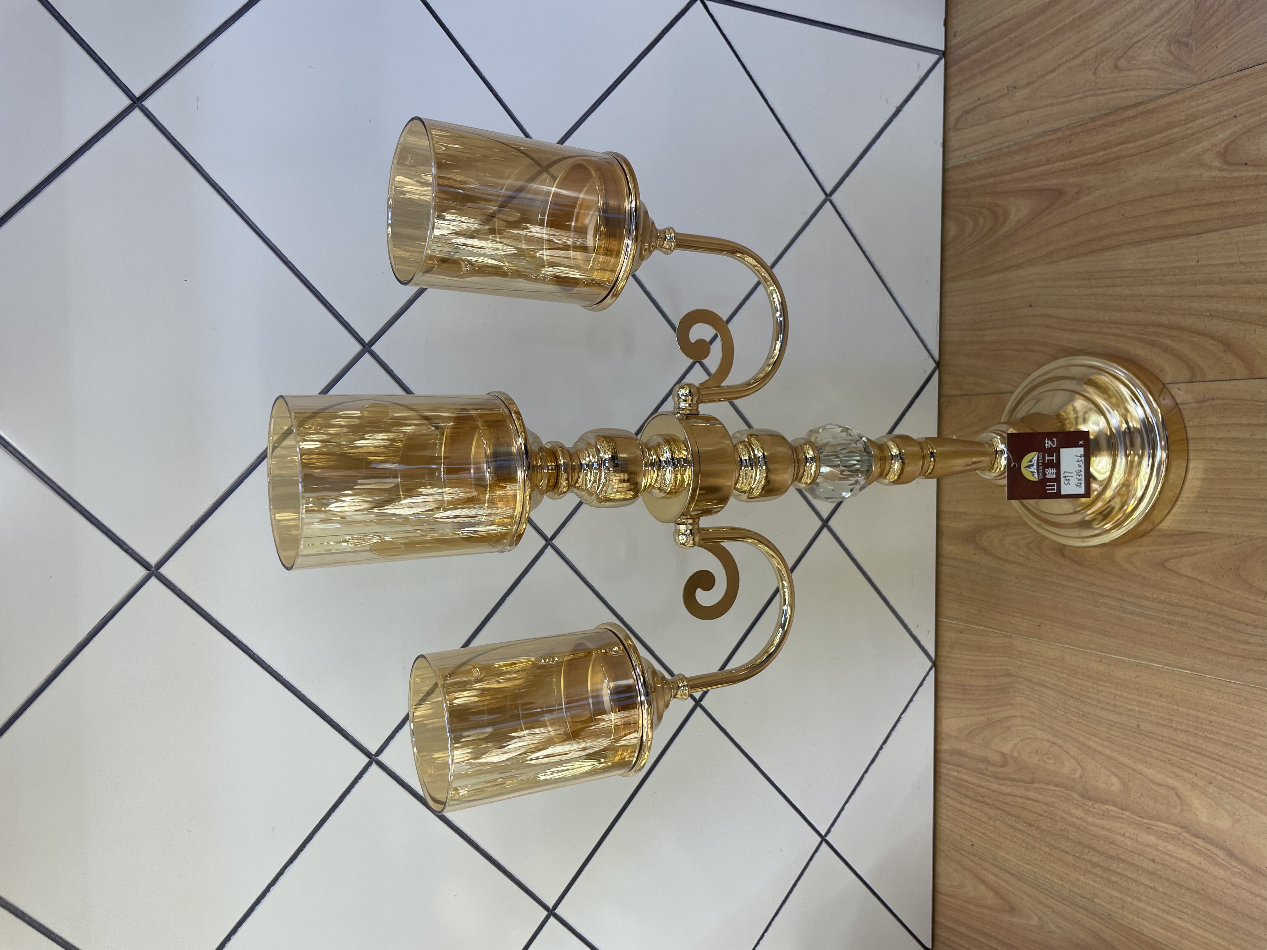 S597玻璃合金烛台金属烛台 欧式 中东烛台 插花摆件 家居装饰品