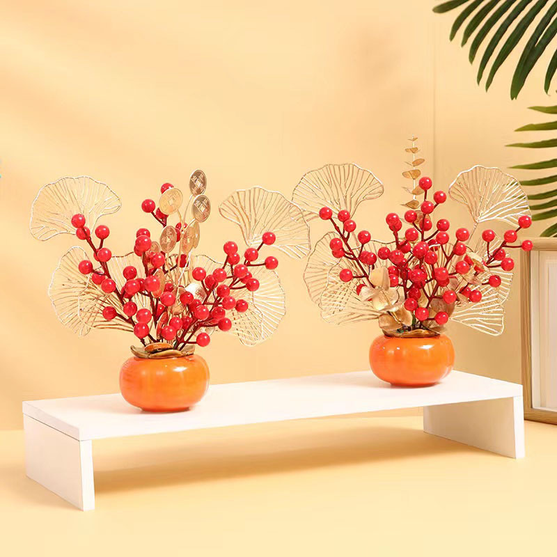 仿真花盆栽/陶瓷花盆/家居装饰产品图