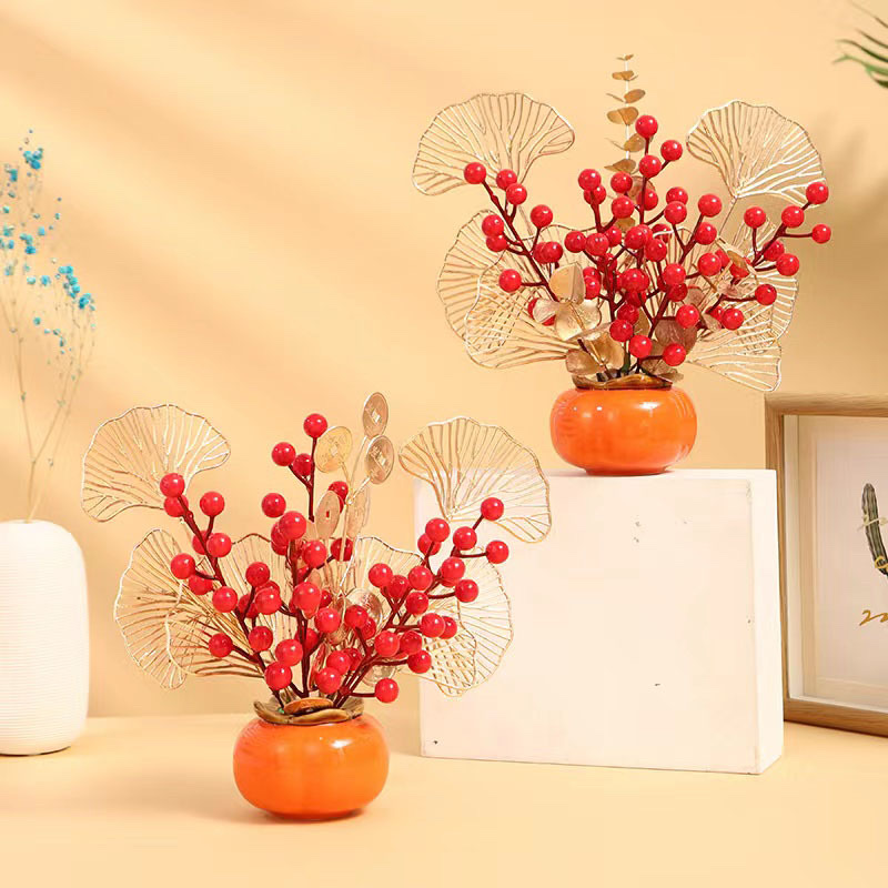 仿真花盆栽/陶瓷花盆/家居装饰细节图