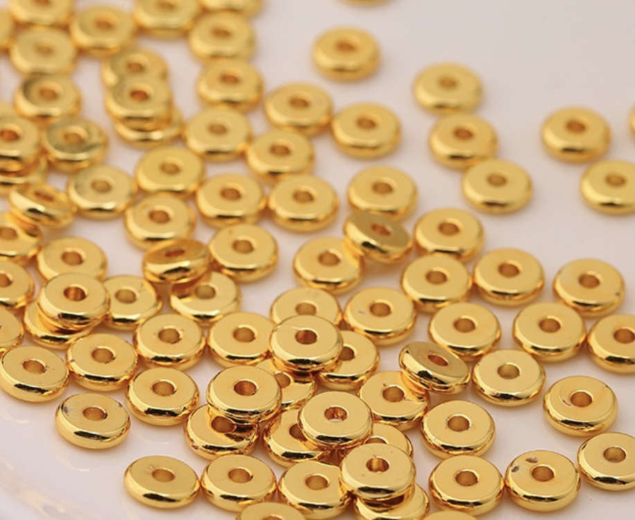 diy pearl diffused surface flat spacers of 4mm to 8mm in size for bracelet jewelry accessories