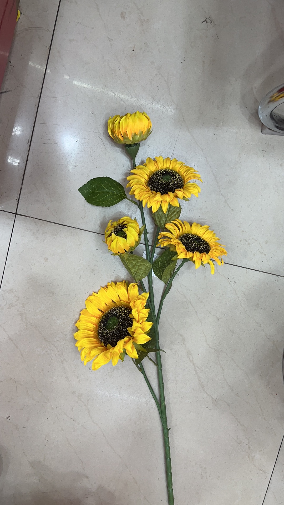 5头注塑欧式向日葵 仿真花 工艺插花 工艺摆件 饰品配件